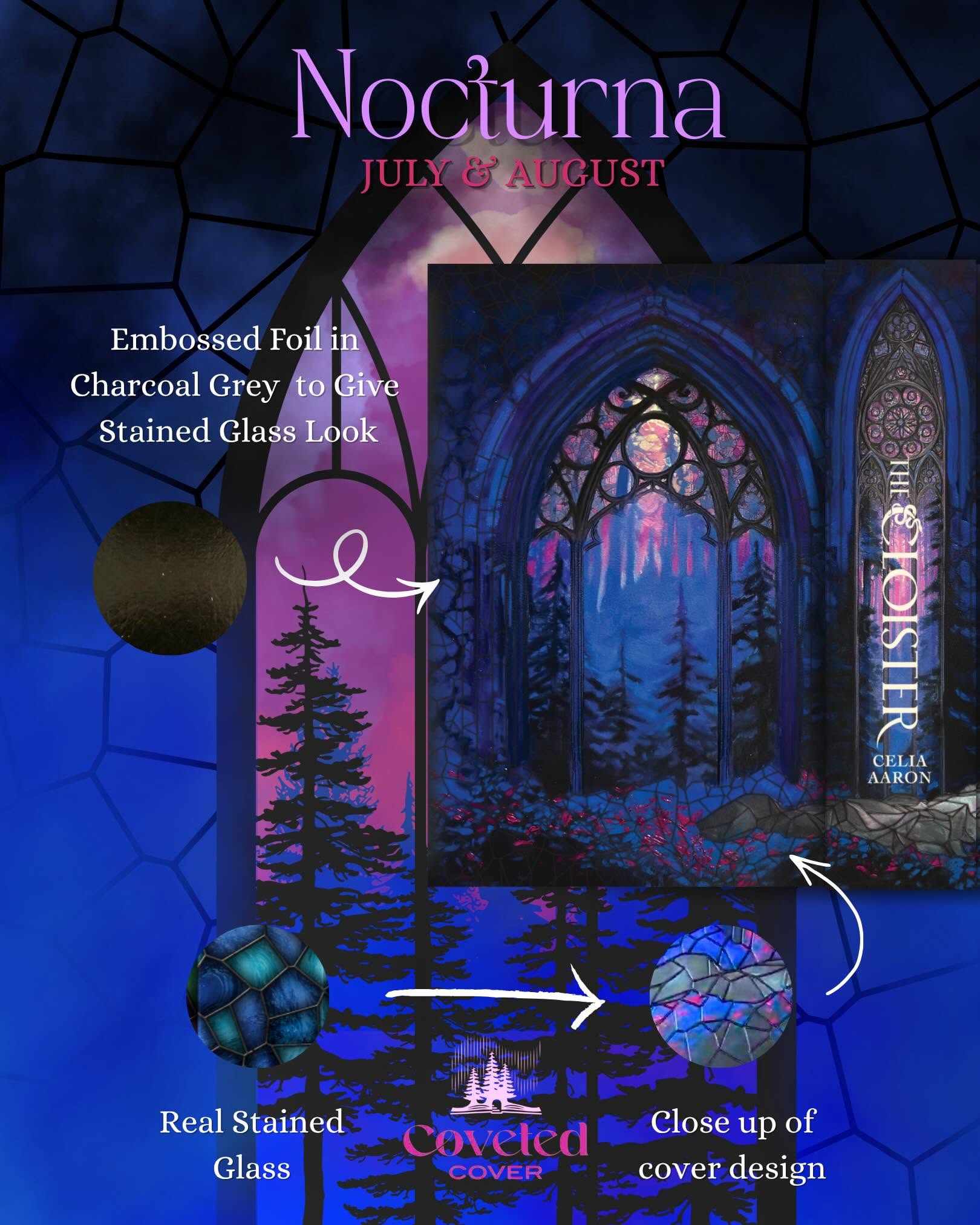 Projektbild der Sonderedition „The Cloister“, produziert von Coveted Cover mit Illustration von Pearl Whitecrow.